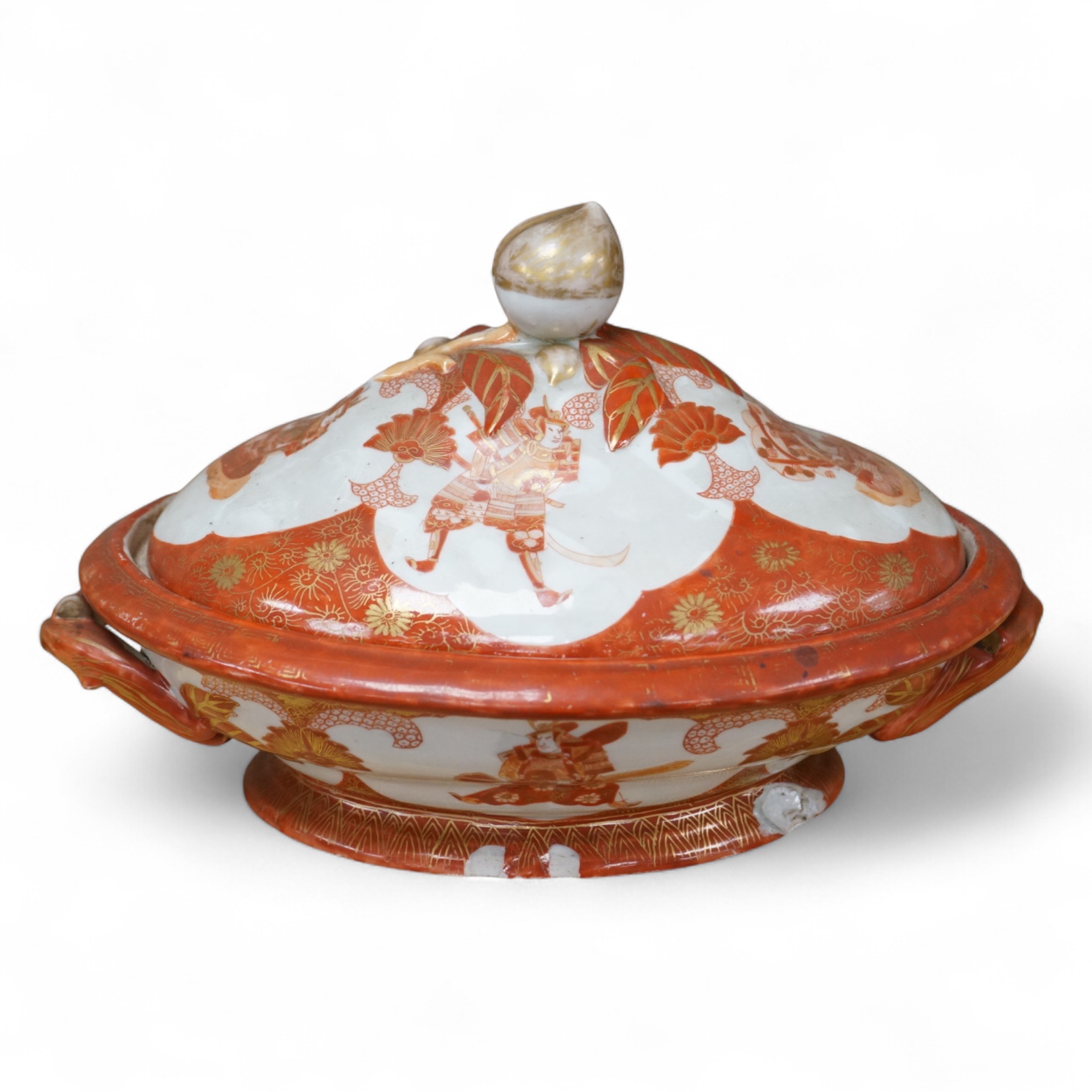 A Kutani tureen and cover by Fukugawa, 30cm wide
